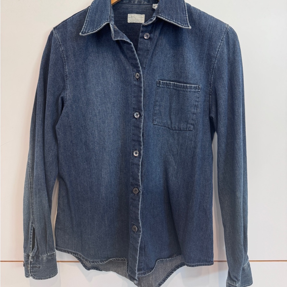 Helmut Lang Vintage Button-Up Shirt in Deep Indigo Size 40